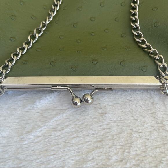 Vintage Bijoux Terner Faux Ostrich Ball Claspe Chain Strap Handbag, Shoulder Bag - Picture 7 of 16